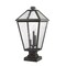 Z-Lite Talbot 3 Light Outdoor Pier Mounted Fixture, Oil Rubbed Bronze And Seedy 579PHXLS-SQPM-ORB - alternate 2